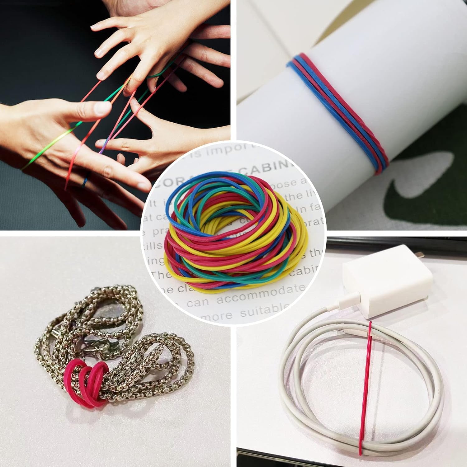 V4L Multicolour Rubber Bands - Durable, Stretchable, and Versatile Elastic Bands for Everyday Use (2 Inch Pack of 500grm) 1
