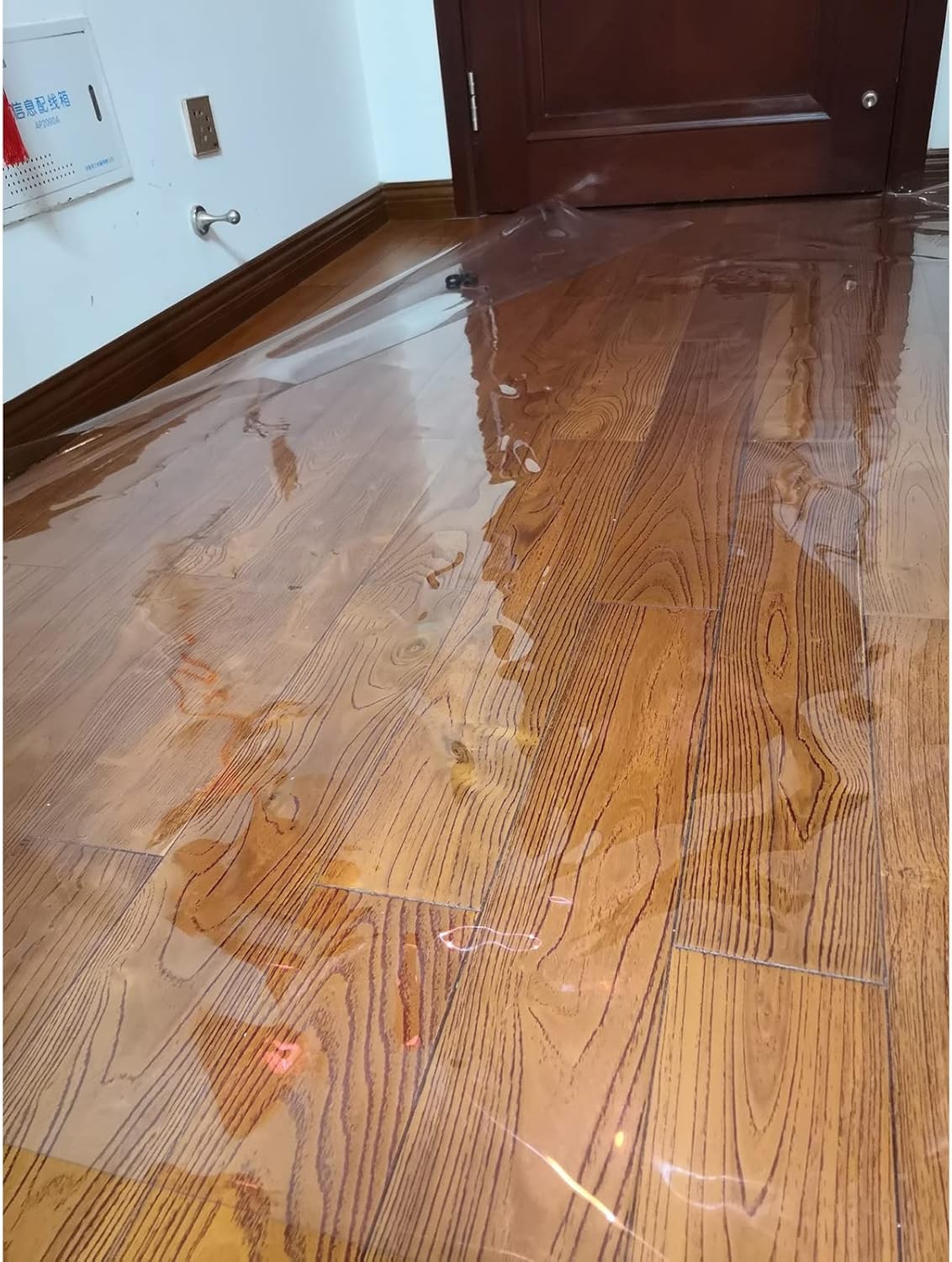 Clear Vinyl Runner Protector for Desk Chairs/Hardwood Floor/Pets,Plastic Carpet Protector, Large Area Rug Protect Mat Waterproof Non Skid, HD(100x600cm(3ftx19.5ft))