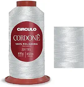 Fio Cordonê Branco 8001 100 Gramas - Círculo - Para Crochê e Franjas - 450m - Unidade