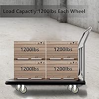 Vista 101 de Caster Wheels 8 inch Heavy Duty Casters, Industrial Casters with Polyurethane Wheel and Precision Ball Bearing-1200 Lbs Per Casters-Widely Used in