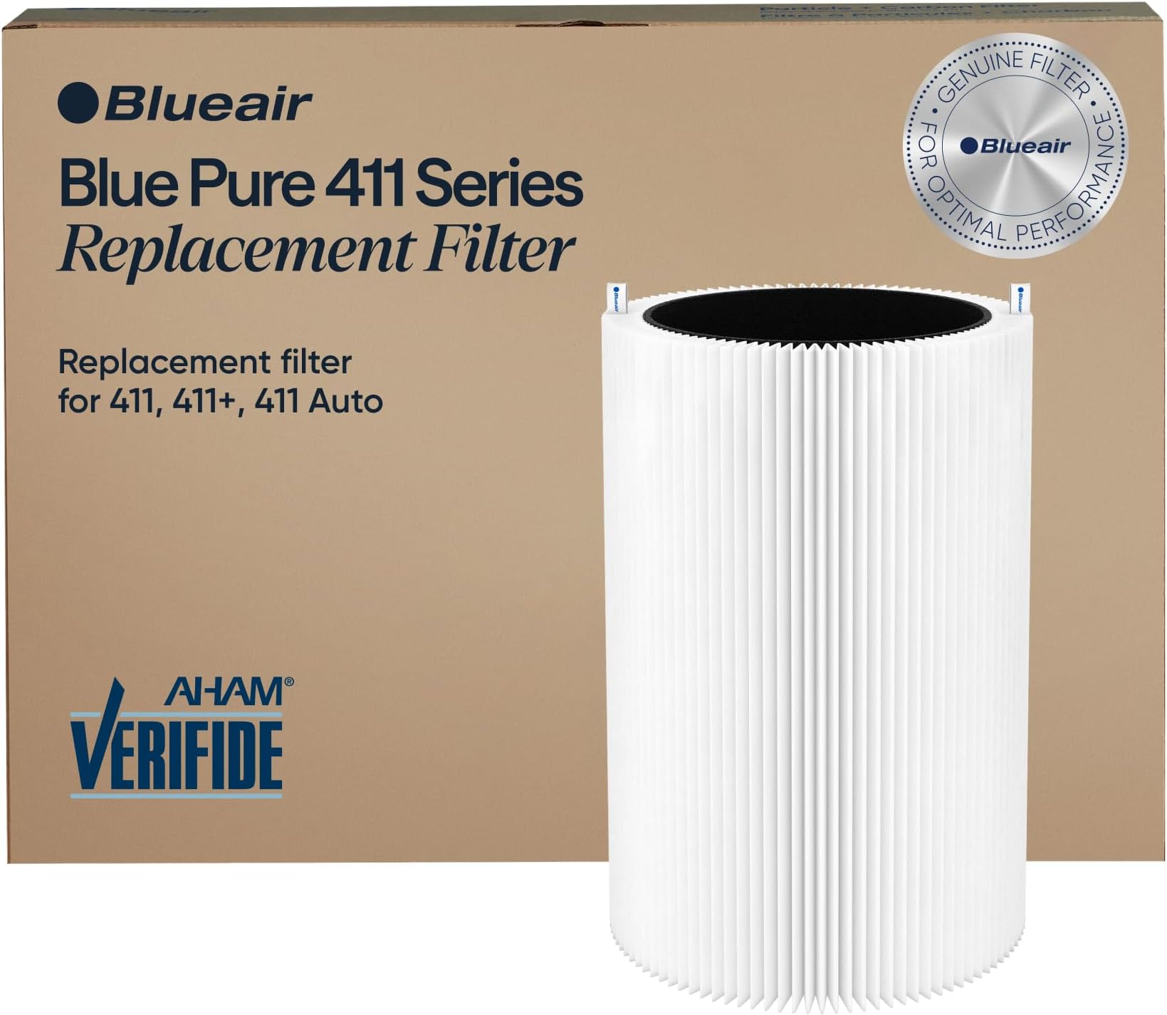 Genuine HEPASilent Replacement Filter for Blue 411/3210 Air Purifier – Removes 99.97% of Pollen, Dust, Pet Dander, Mould, Bacteria & Viruses Activated Carbon Reduces VOCs, Odours, Chemicals