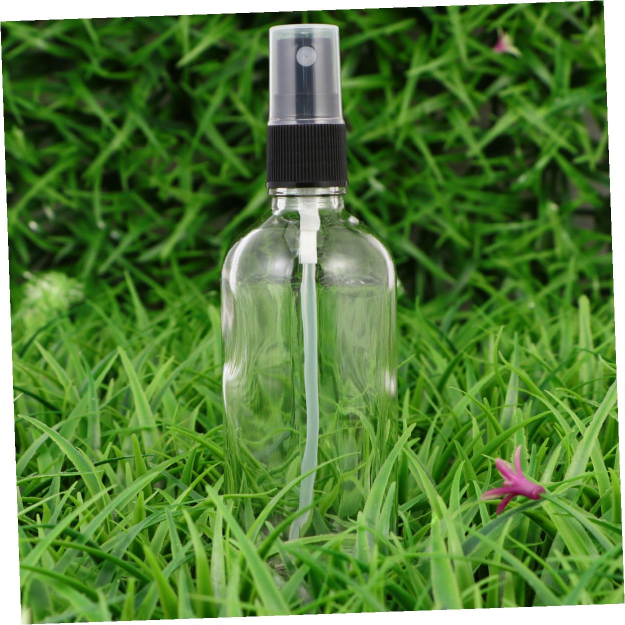 Anneome 6 Stück Transparente Glas Sprühflaschen mit Feinem Nebel Nachfüllbare Parfümzerstäuber Leichte Reiseflaschen mit Schwarzem Sprühkopf für Make up Aromatherapie Camping