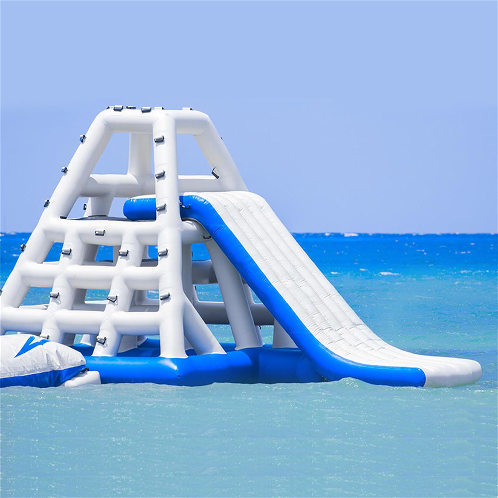 Gueploer Large Sea/lake Inflatable Floating Water Park Triangle Slide Outdoor Kids N Adults Giant Water Slide With Air Pump