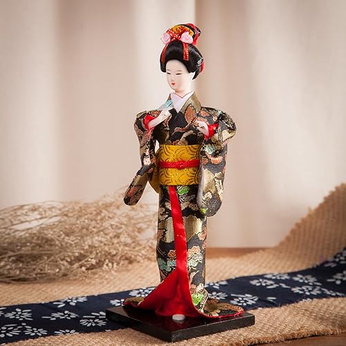 Miniatura 3 de THY COLLECTIBLES Muñeca oriental de Geisha japonesa de 9 pulgadas DOL9001-9