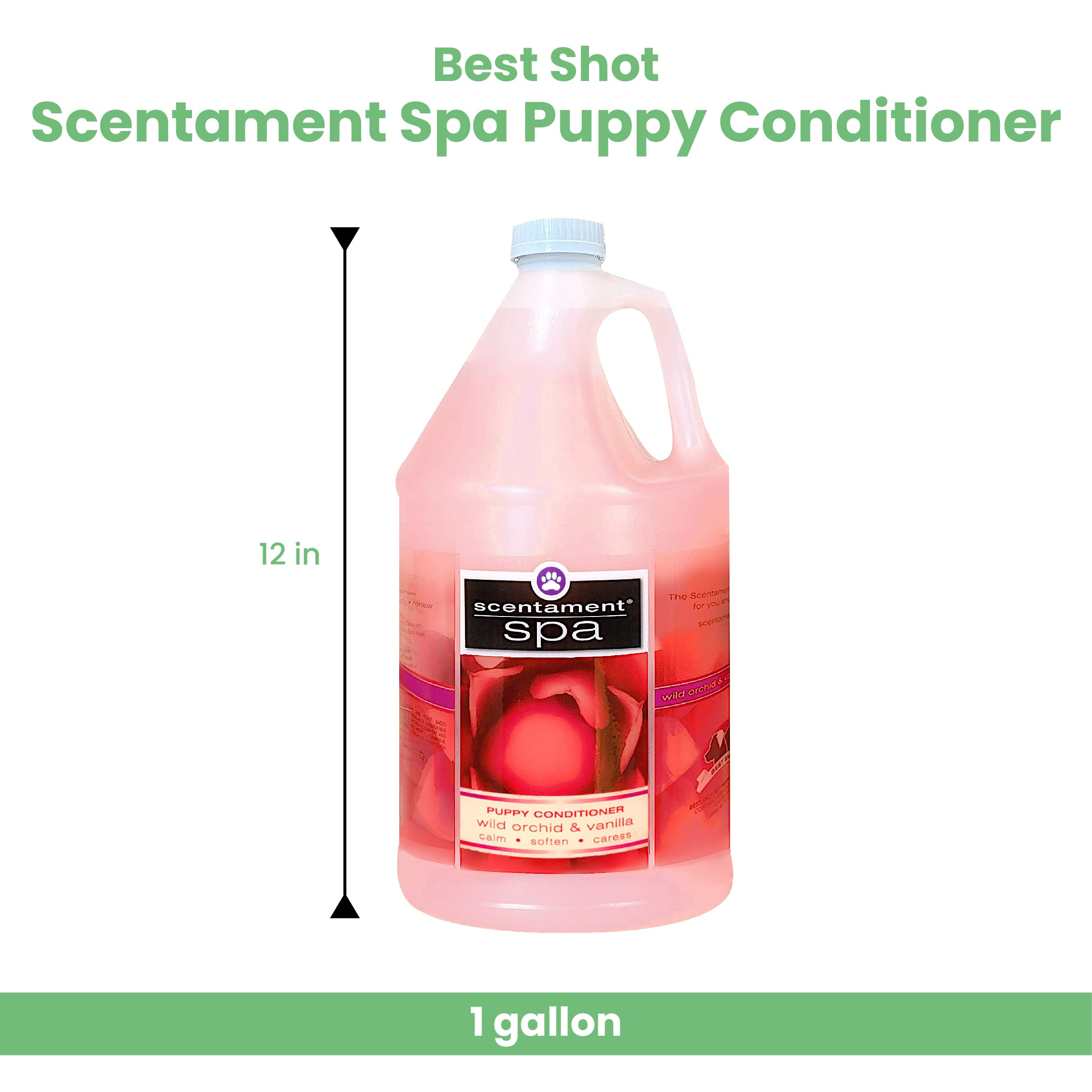 Best Shot Scentament Spa Puppy Conditioner, Wild Orchid Vanilla, 1 Gallon