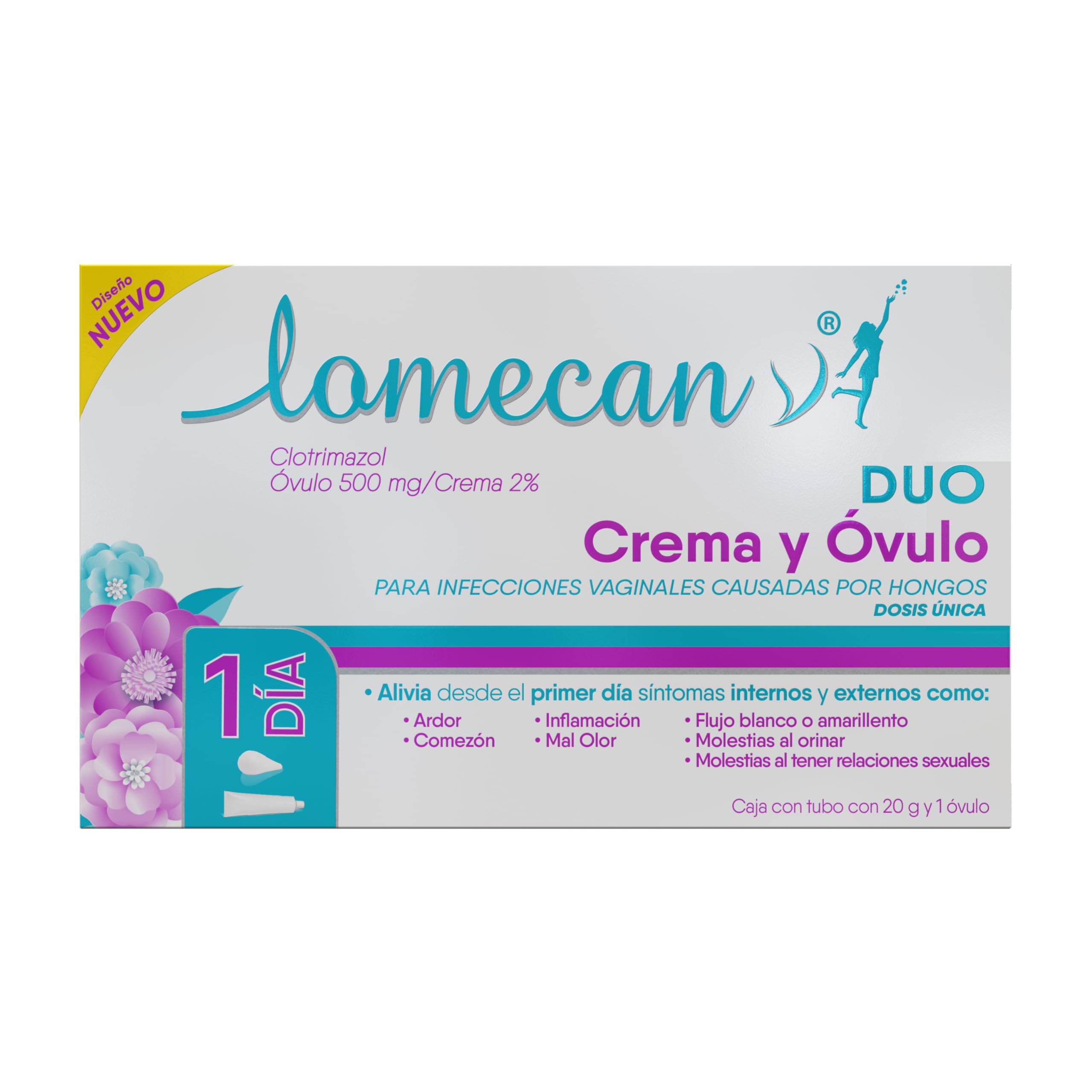 LOMECAN V - Dúo, crema y óvulo. Tratamiento para infecciones ...