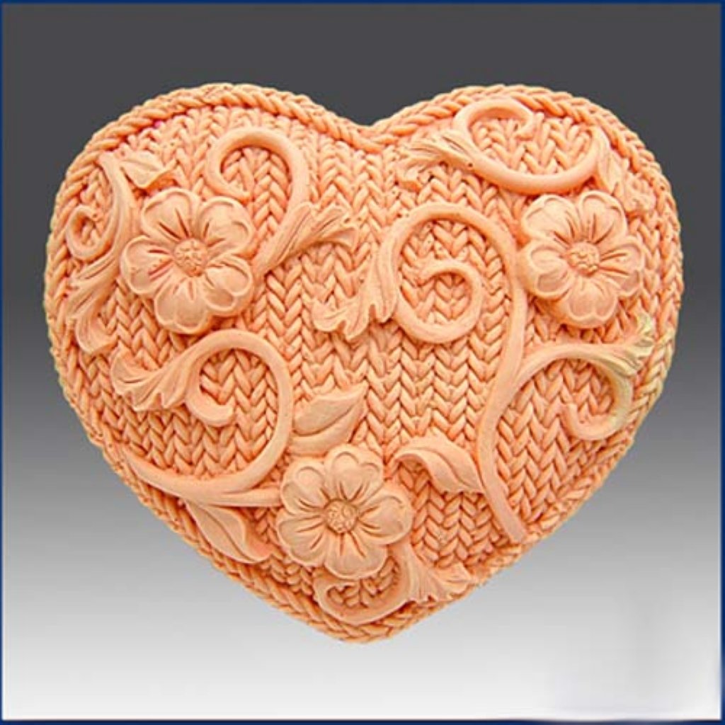 LC Flower Silicone Soap Moulds, Silicone Mold Heart Soap Moulds Cake Mold for Craft Soap Molds Cake DIY Mold