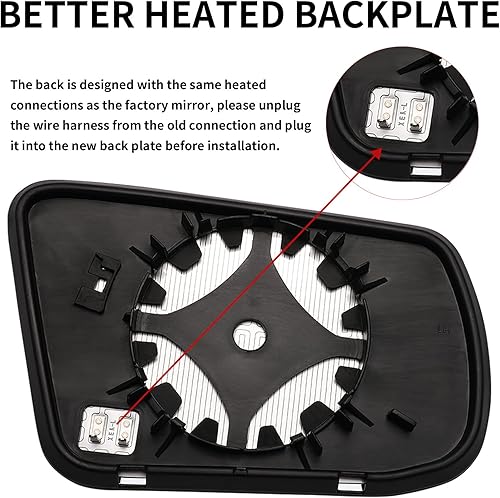 Miniatura 4 de Espejo lateral del conductor de repuesto para Nissan Altima 2013 2014 2015 2016 2017 2018 Sentra 2013 2014 2015 2016 2017 2018 - Espejo lateral