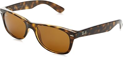 Ray-Ban New Wayfarer Classic Sunglasses RB2131 902/57 - Gloss Tortoise Frame - Polarized Brown Classic B-15 Lenses - Size 55-18