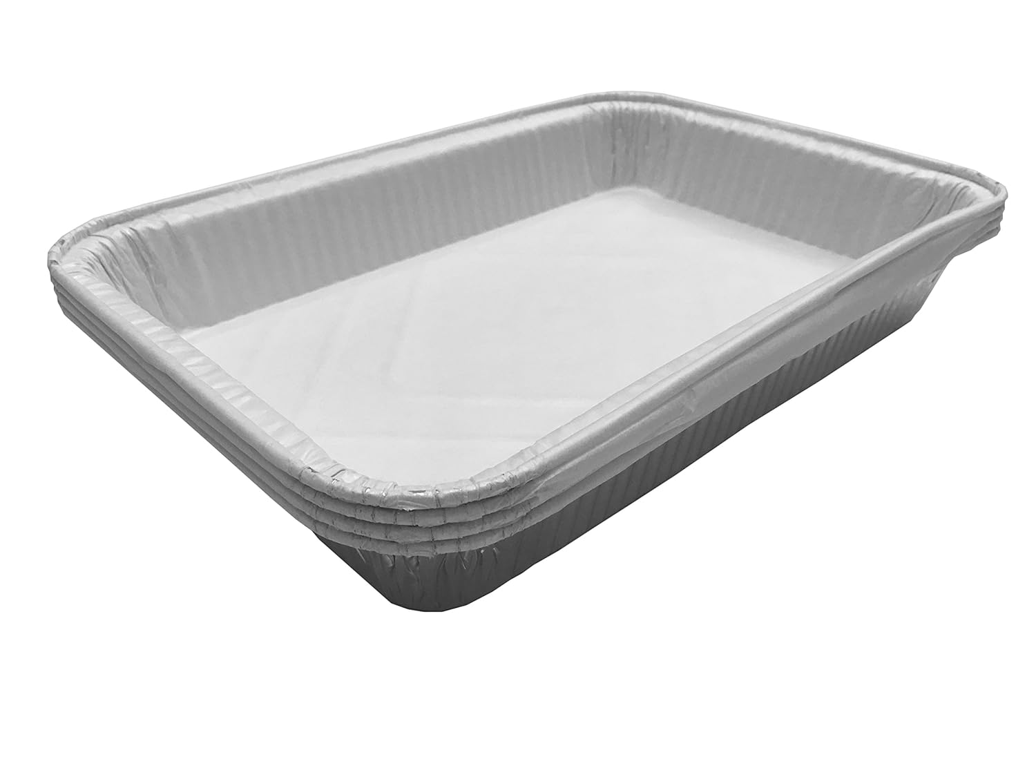 Aluminum Foil Pans Fully PreLined with Parchment, 8x11 (48