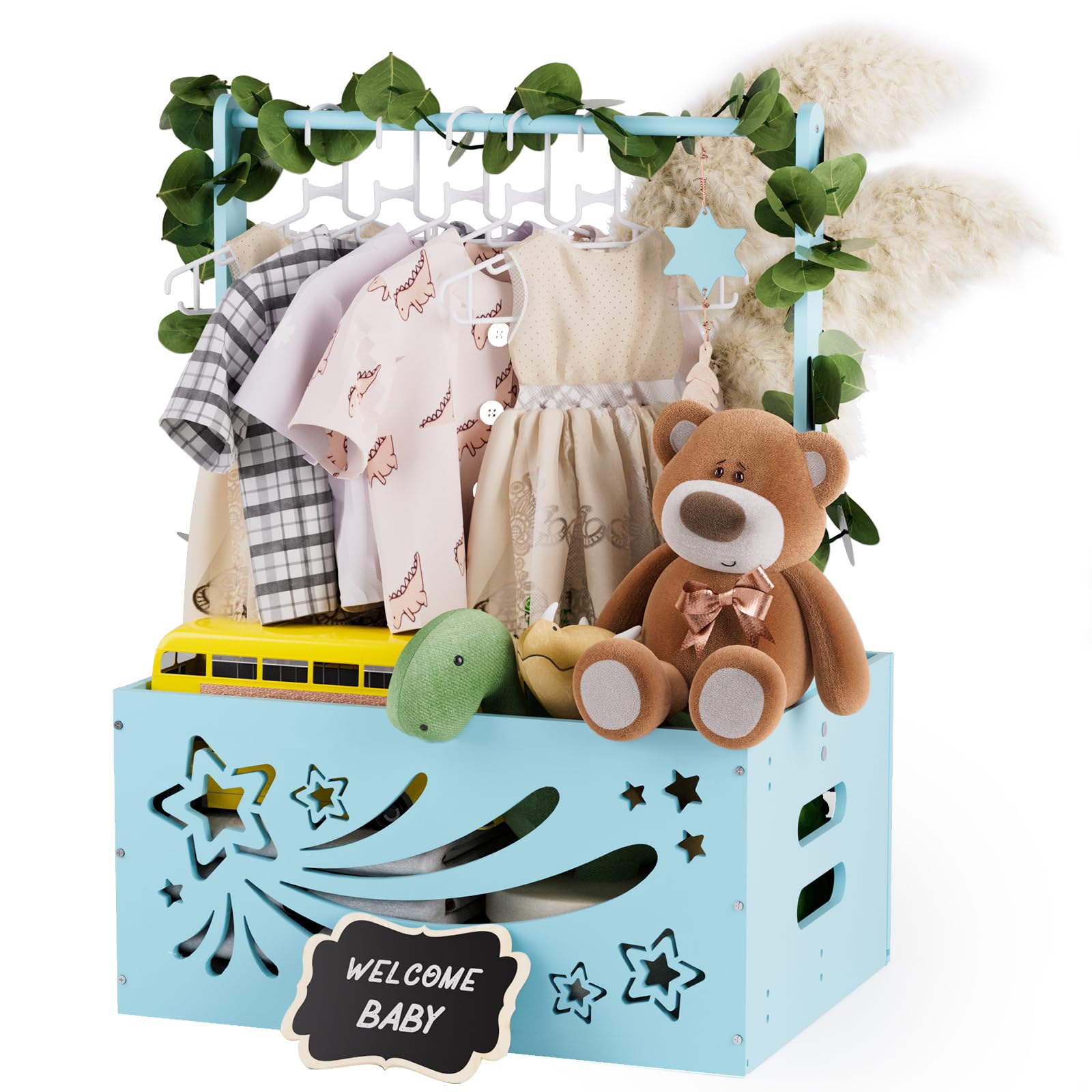 DIY Baby Basket Personalized Baby Shower Crate Closet - Wooden Gift ...