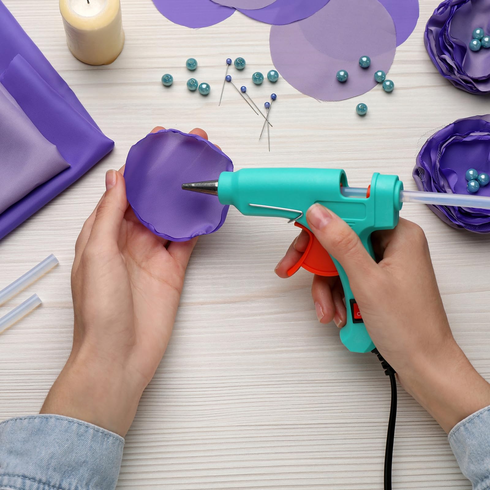 50pcs Mixed Colour Hot Melt Glue Sticks – 11mm X 200mm | Multi-Colour Glue Sticks