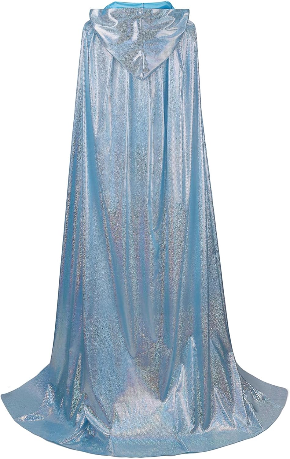 GRAJTCIN Women Sequin Cape Shiny Hooded Cape Full Length Glitter Cloak Mardi Gras Halloween Christmas Disco Party Costume