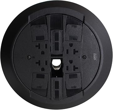 Wiremold Legrand Rc4Atcbk Assembled Poke-Thru Device Surface Multi-Service, Black