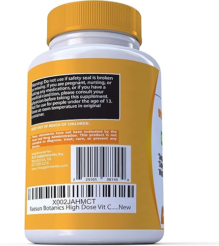 Miniatura 3 de Alta dosis extra fuerte 1200 mg de vitamina C + complejo de zinc para apoyo inmunológico, salud, 120 cápsulas, suministro de 2 meses, cápsula