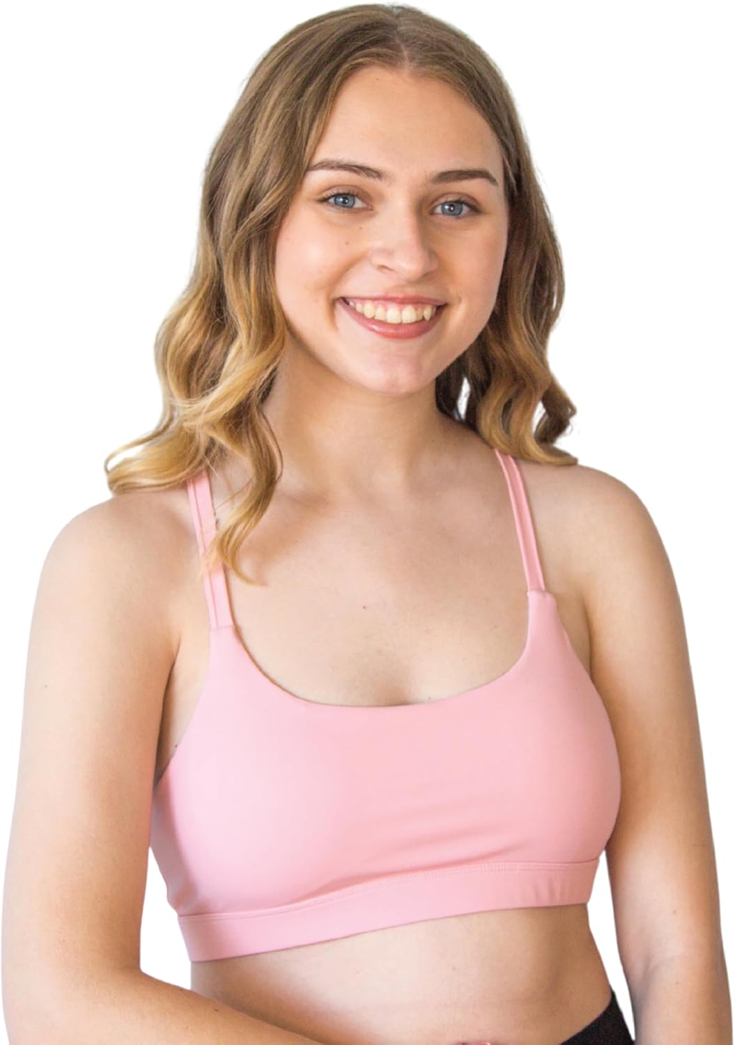 High Impact Sports Bra | Pink Sports Bra Designed For Pre-Teen Girls | Breathable Fabric, Adjustable Straps & Cups