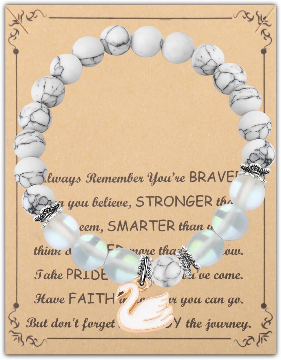 BNQL Swan Bracelet Swan Gifts Swan Love Gift Swan Jewelry Inspirational Swan Gift Bracelet Swan Animal gift Swan Charm Bracelet