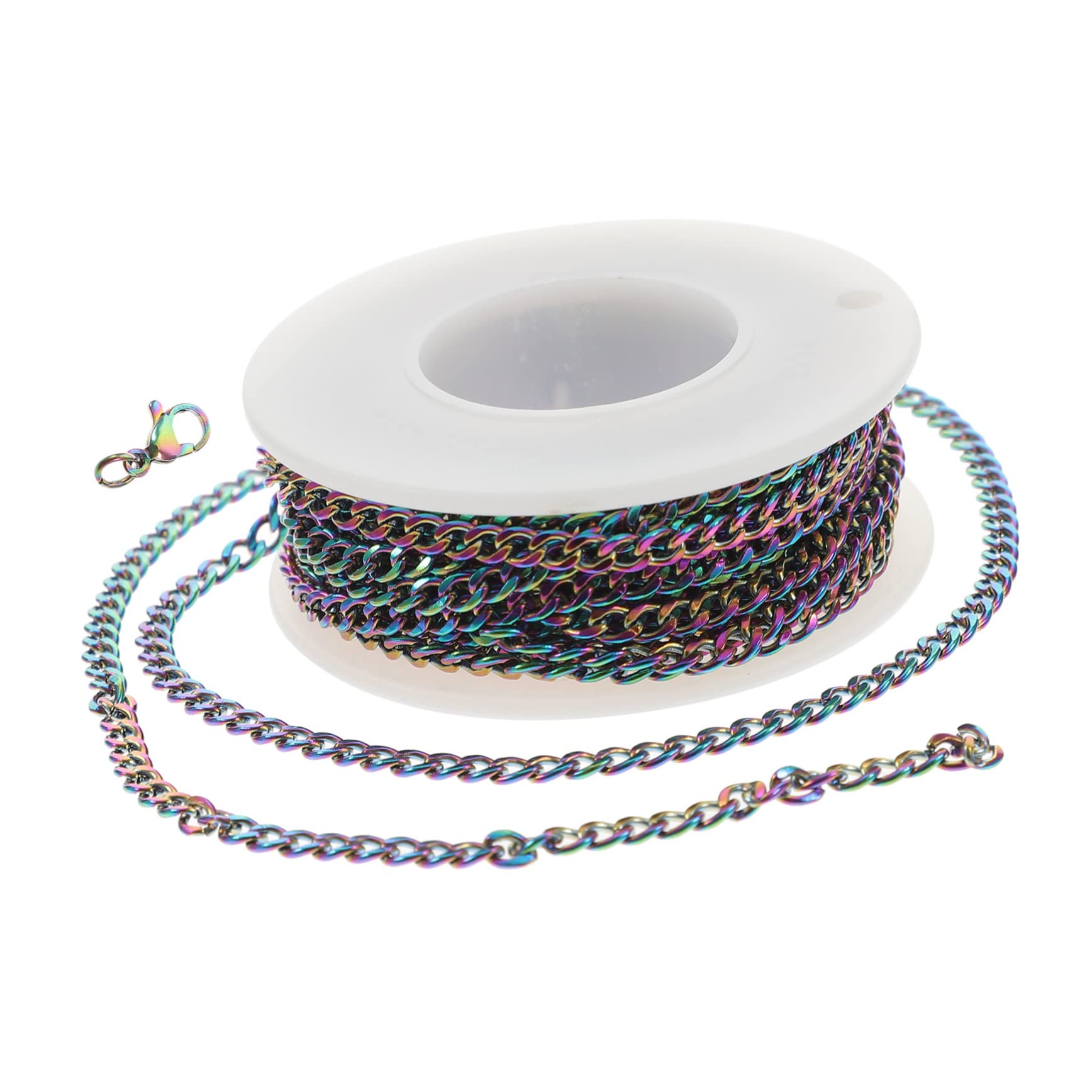 SHINEOFI 3 Set di Catene per Collane in Acciaio Inossidabile per La Creazione di Gioielli con Fermagli A Moschettone