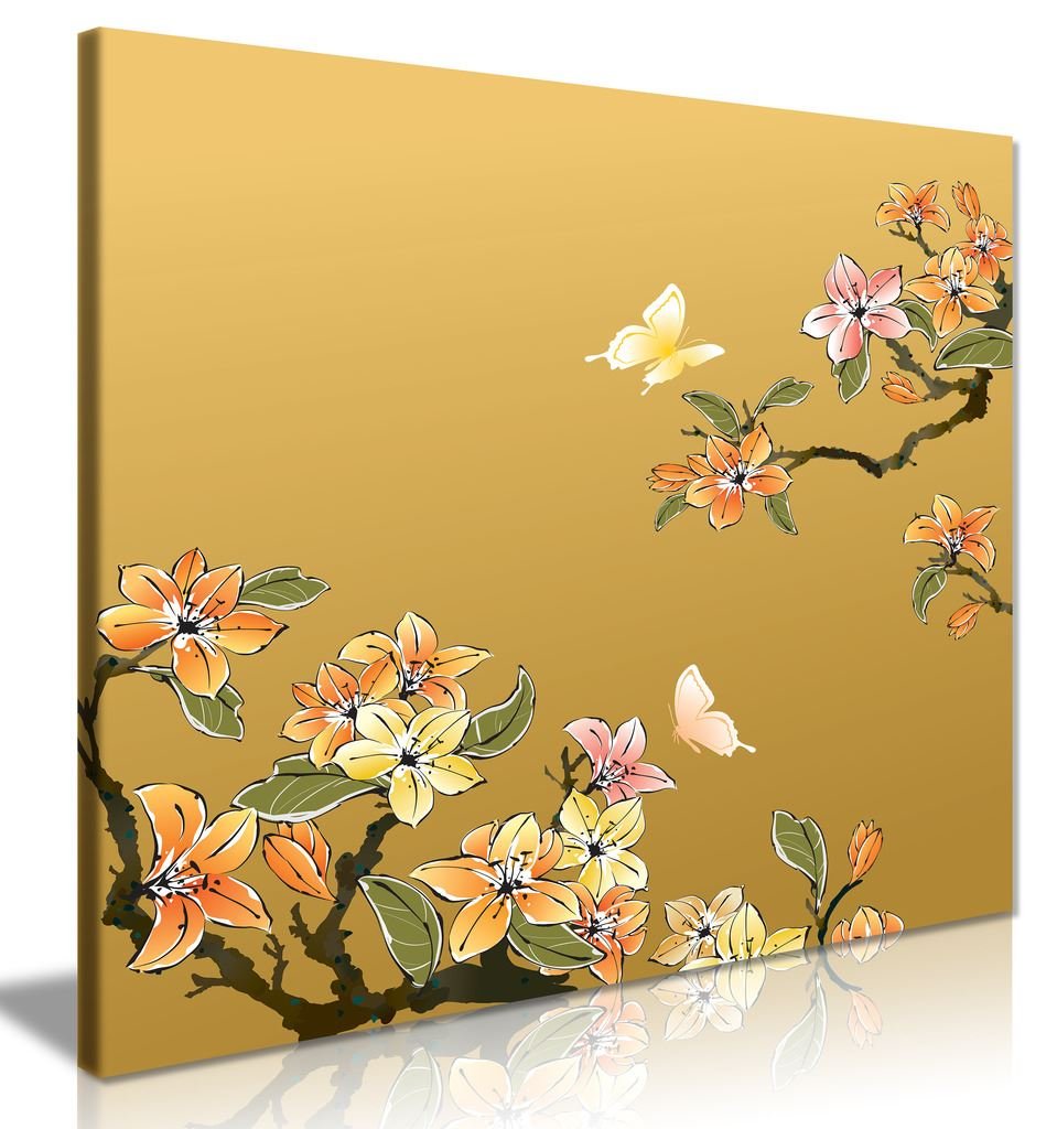 Traditional Chinese Oriental Canvas Wall Art Picture Print (20X20)