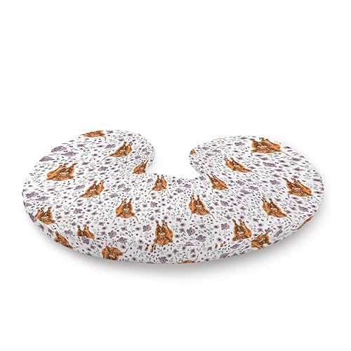 Miniatura 2 de Funda de almohada de lactancia con diseño de flores de vaca de granja occidental, unisex, diseño floral de vaca de las tierras altas, funda de