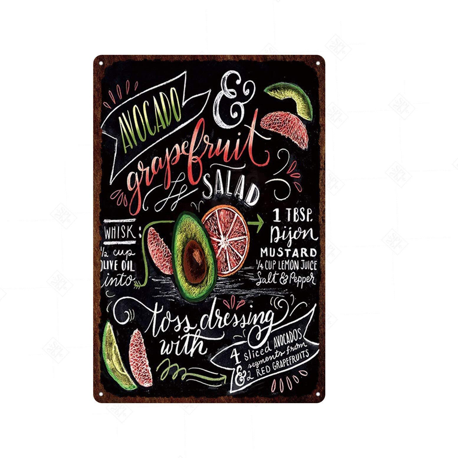 Lawenp Fruit Vintage Wall Decor Bar Decor Aluminum Sign for Home Kitchen Bar Funny Sarcastic Metal 8 x 12 Inches Tin Sign