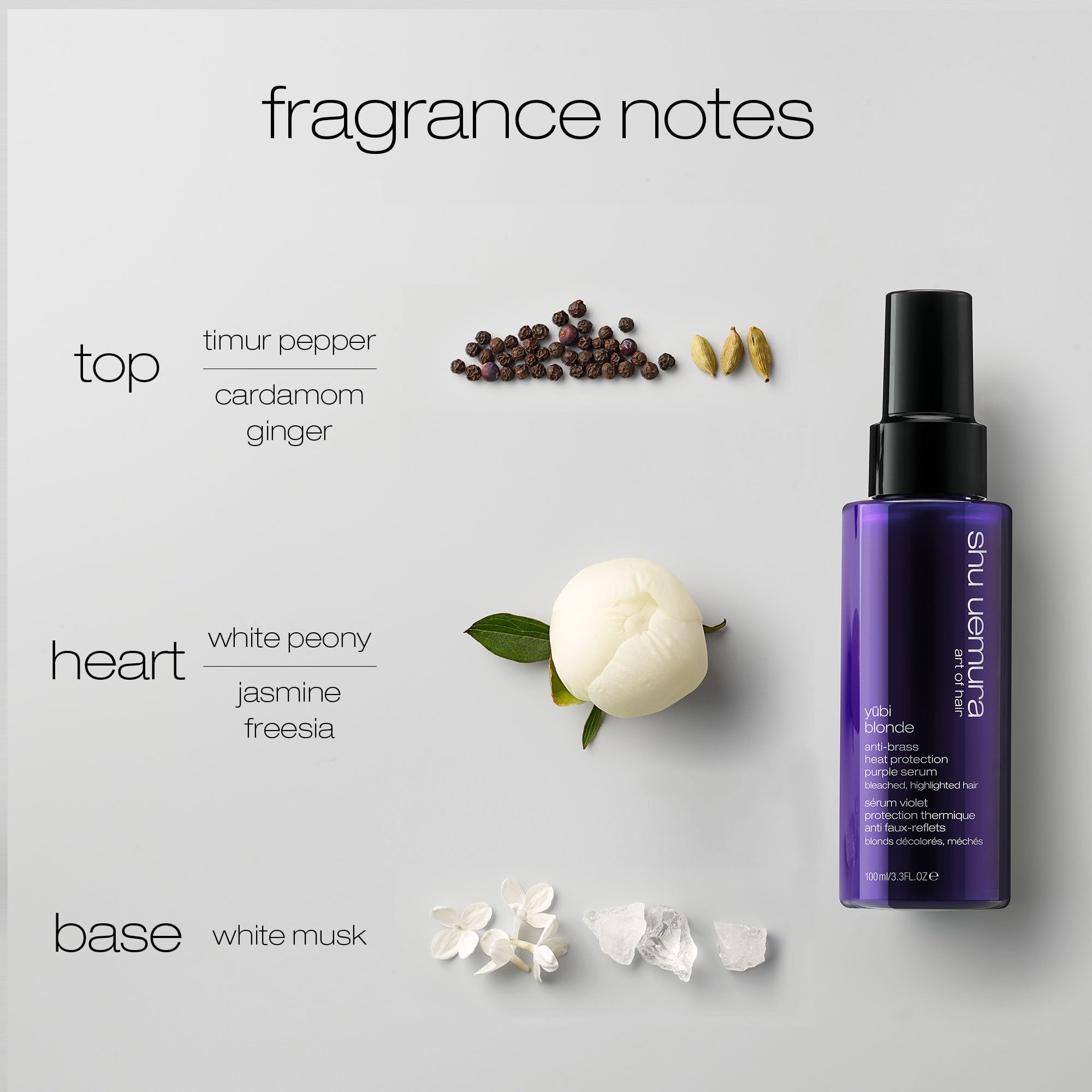 SHU UEMURA Yubi Blonde Anti-Brass Heat Protection Purple Serum 100 ml - Image 3