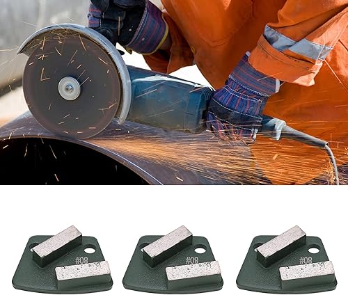 Miniatura 2 de Estink Disco de almohadilla de molienda de piso, paquete de 3 zapatos de pulido de óxido de aluminio verde 80#, 2 dientes largos, compatible con