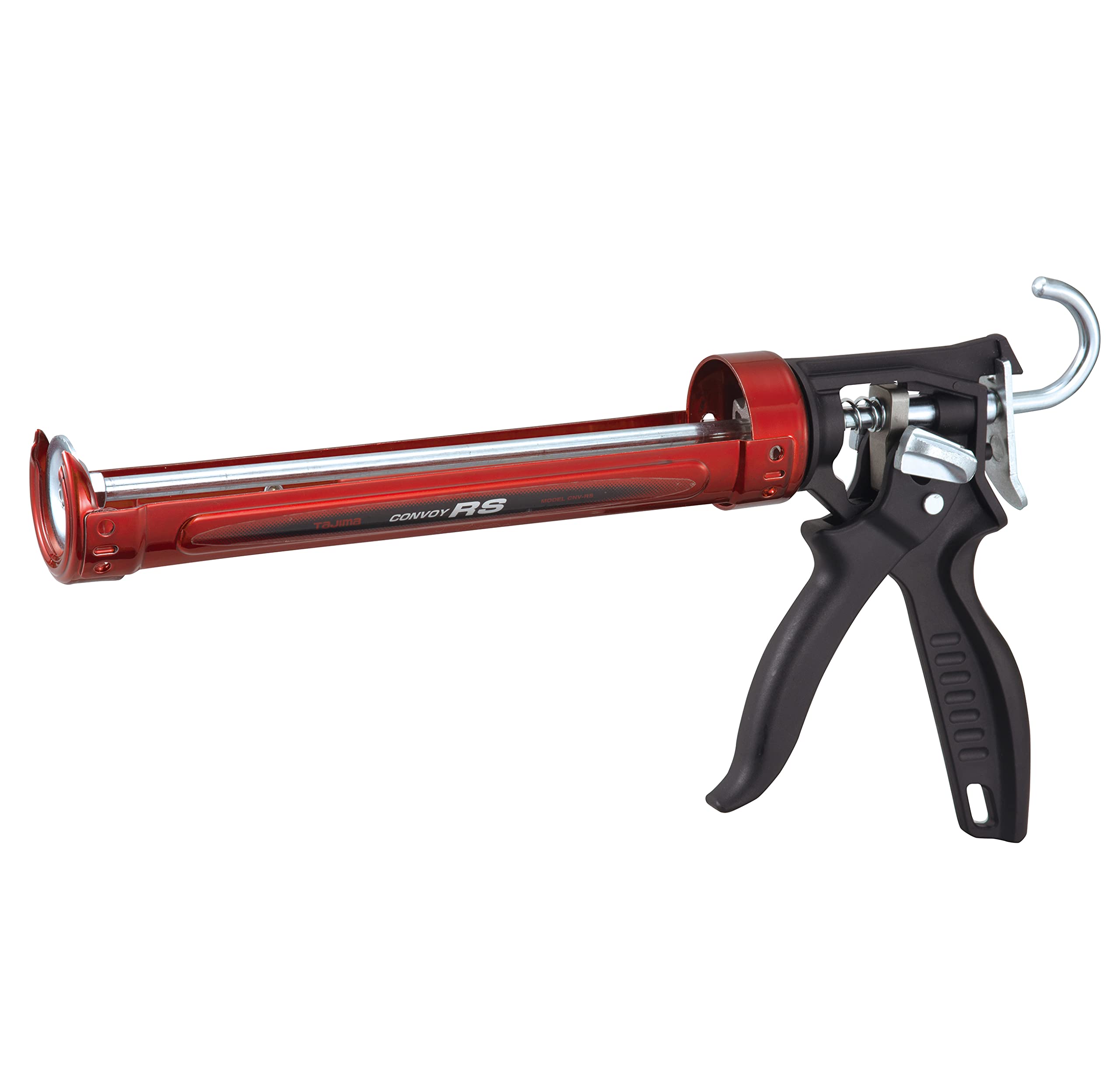 TAJIMA Caulk Gun - 1/10 Gallon (10 oz) Convoy RS Caulking Tool with Dual-Thrust Ratio & Auto Flow Stop - CNV-100RS
