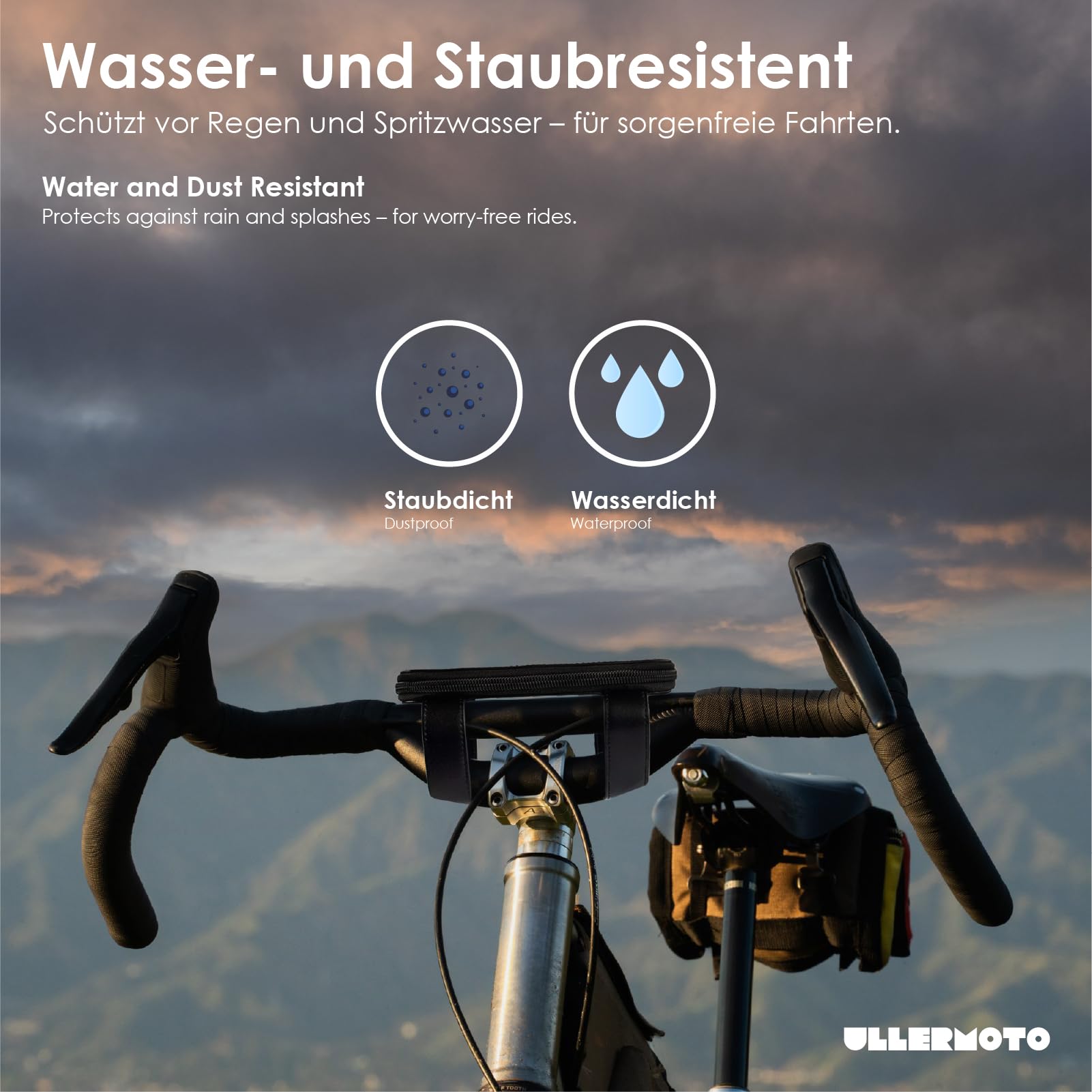Sakwy motocyklowe na smartfon uchwyt na telefon Motorrad - Wodoodporna torba na kierownicę motocykla - Uchwyt na smartfona motocykl wodoodporny Größe M