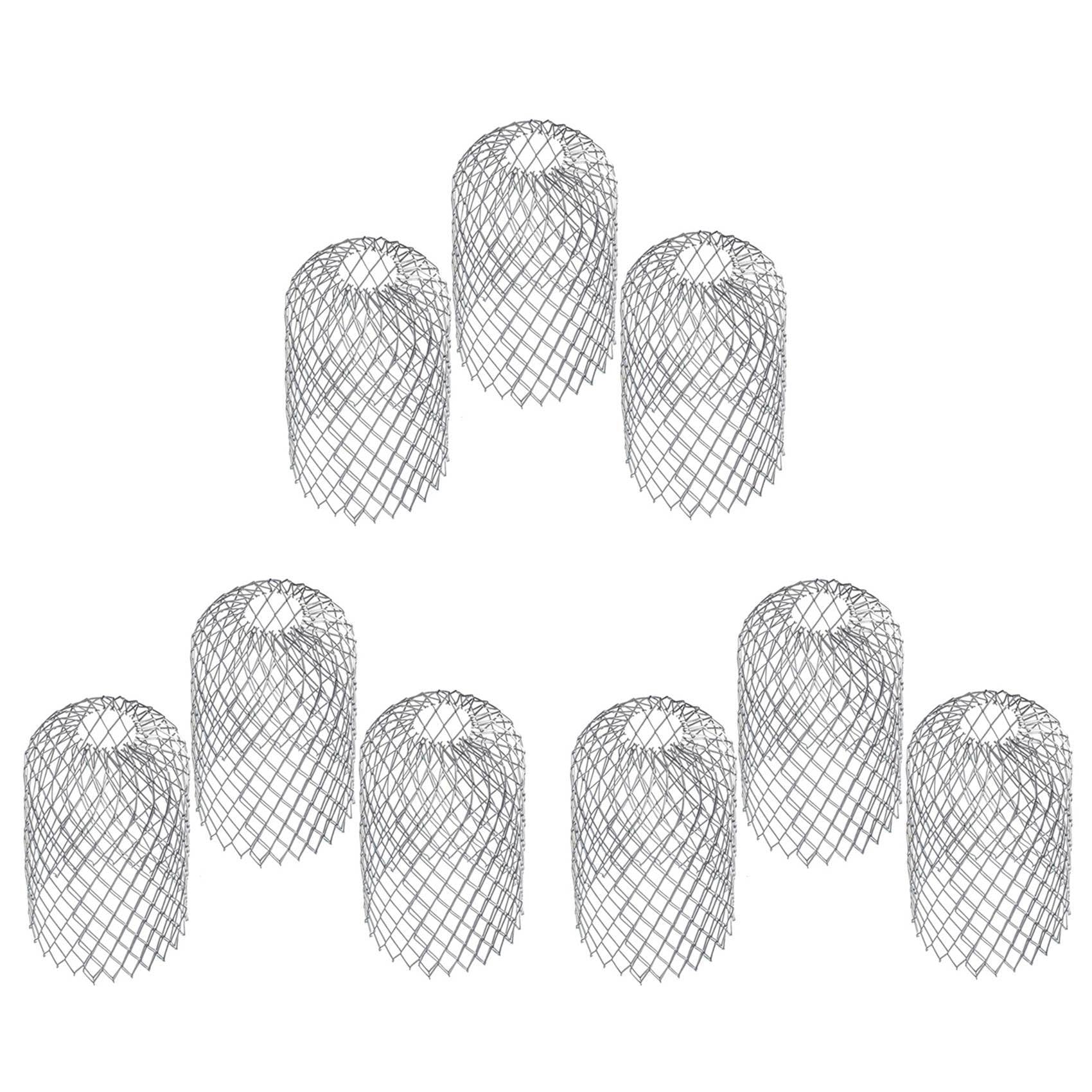 Jnchdghwa Silver 9Pcs Roof Gutter Guard Filters 3 Inch Expand Aluminum Filter Strainer Anti - Blocking Leaf Drains Debris Drain Net Cover