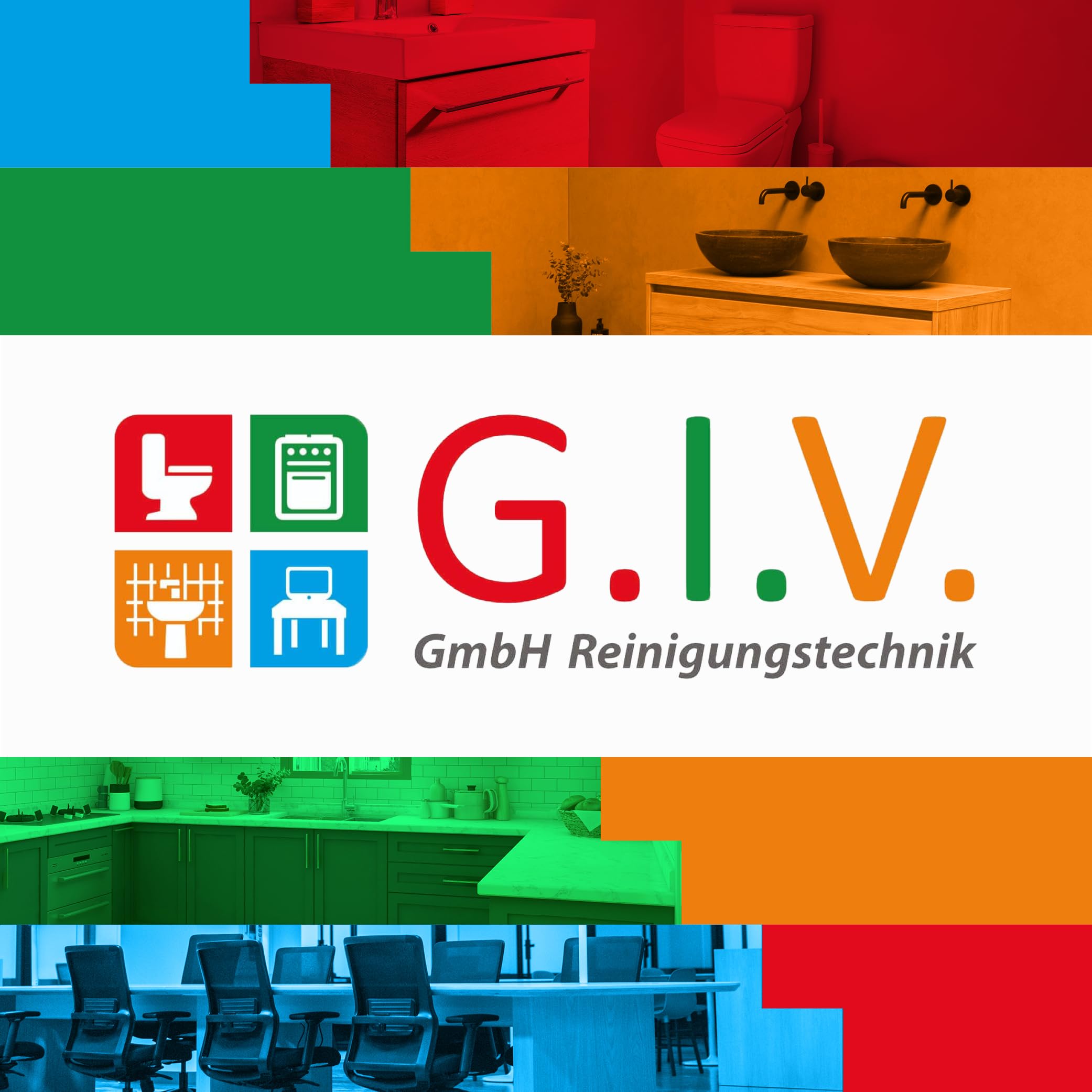 G.I.V. 10x Multi Mopp 50cm - Hochwertiger Baumwoll-Wischmopp + Polyester-Mix Bezug - für Industrie & Gebäudereinigung - Starke Saugkraft - Ersatzbezug Bodenwischer für alle gängigen Klapphalter (10x)