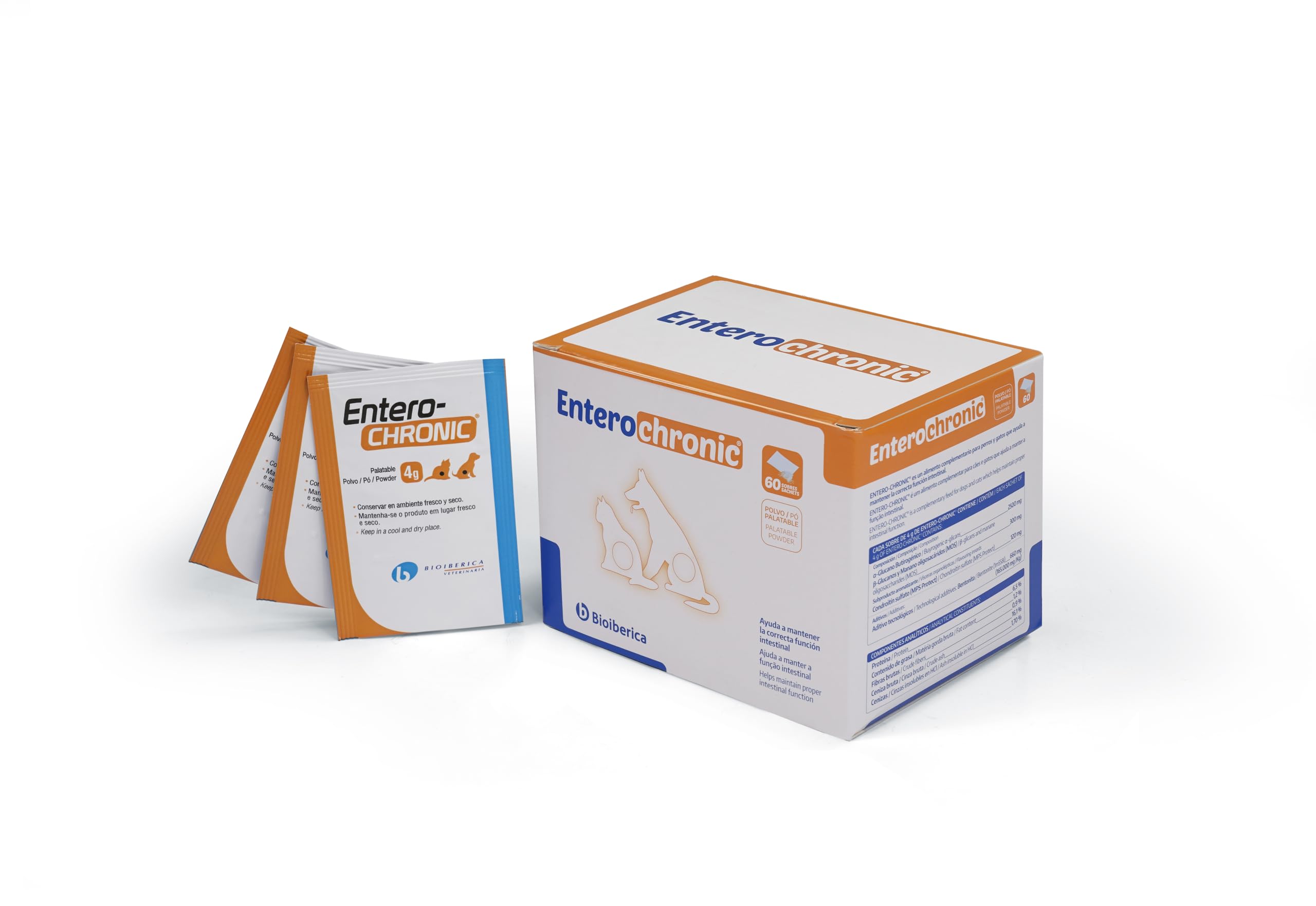 Bioiberica Pack de 60 Sobres de Antidiarreico Entero-Chronic