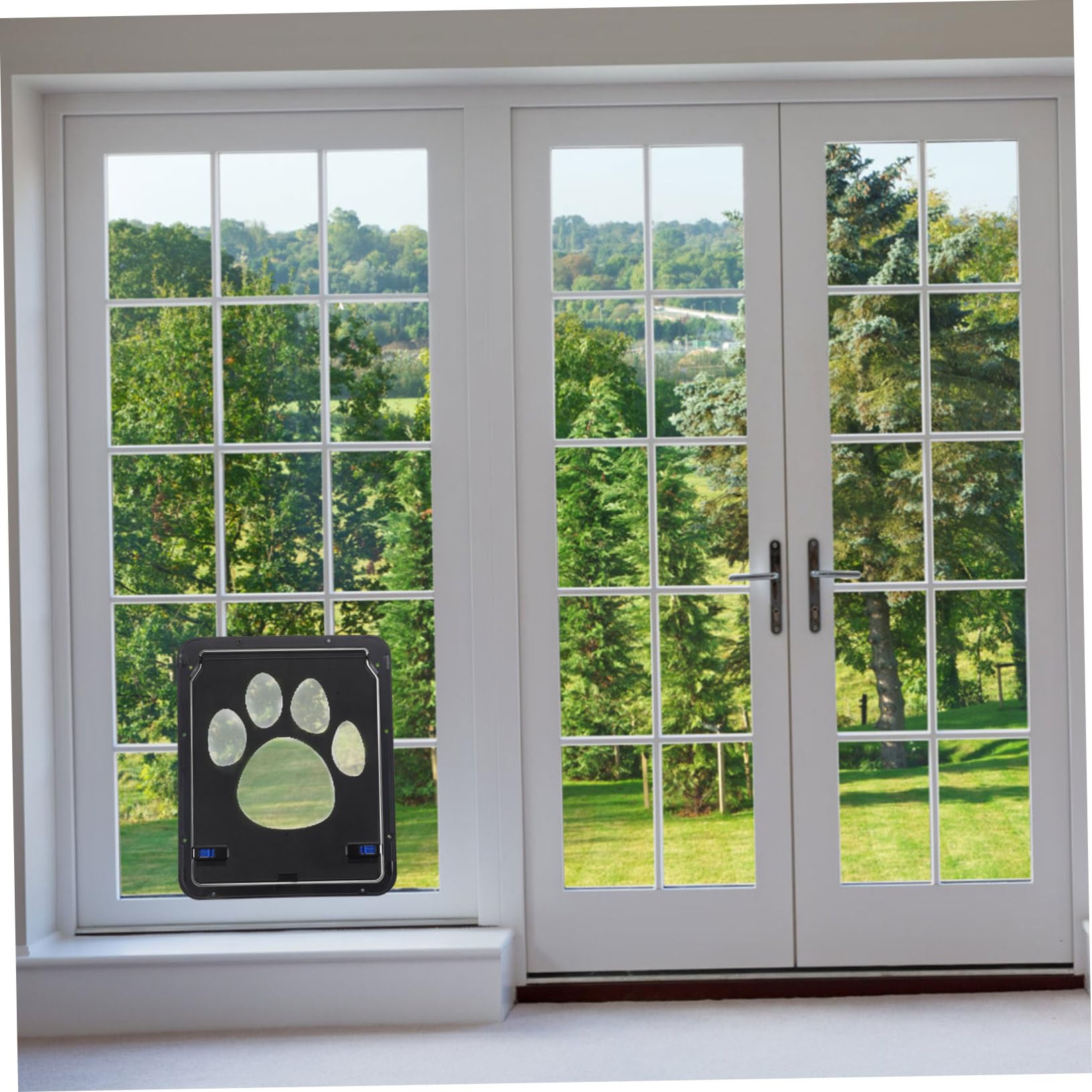 ibasenice 1 Ensemble Porte Moustiquaire pour Animaux Intelligente Chatière avec Verrouillage Automatique pour Petits Chiens et Dimensions Accessoire Pratique pour Intérieur et Extérieur