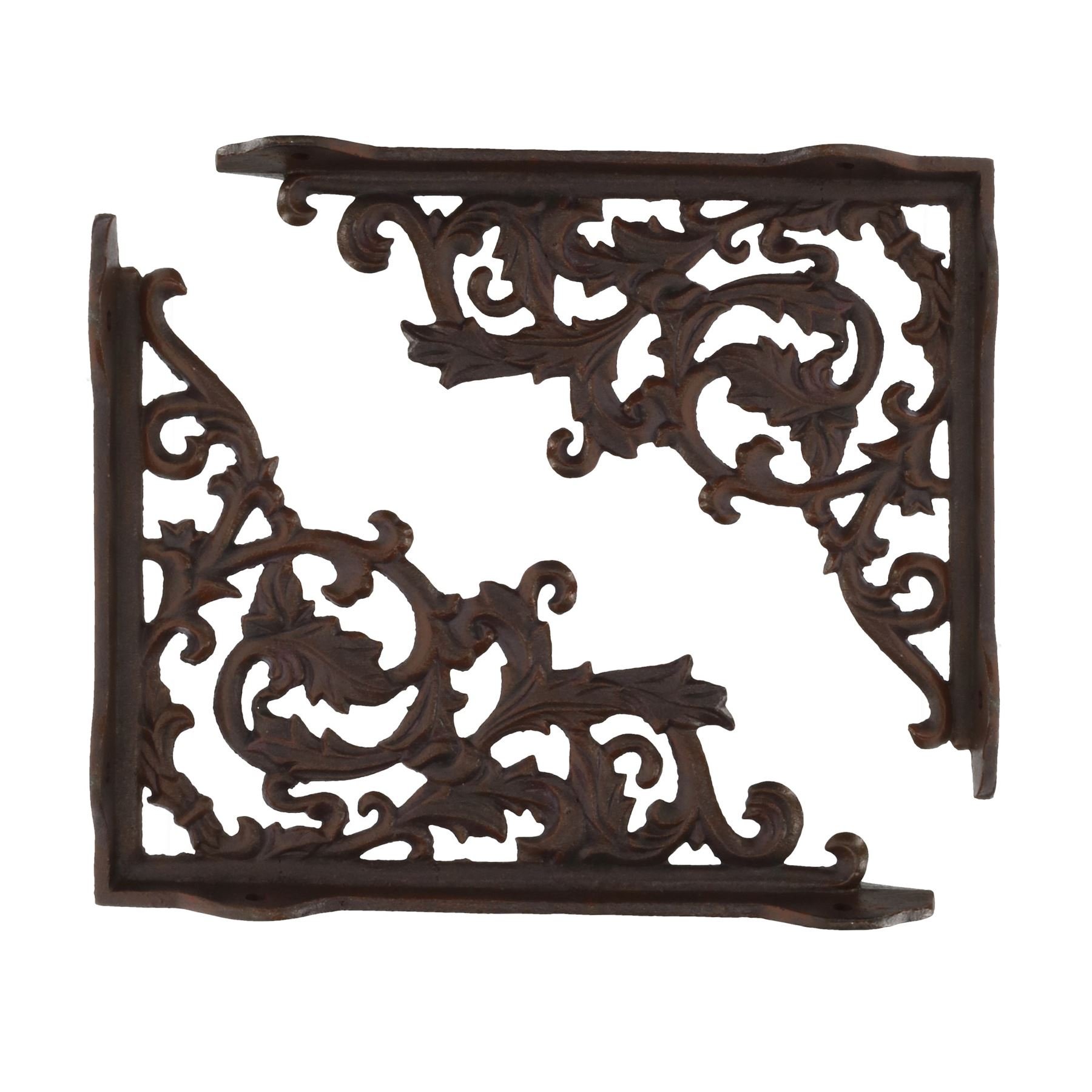 Support étagère avec motif défilé AB Tools, équerre décorative en fonte