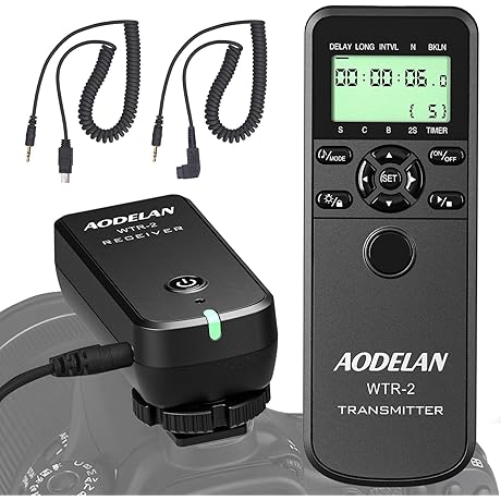 AODELAN Wireless Shutter Camera Remote Control Timer Intervalometer for Sony a6500