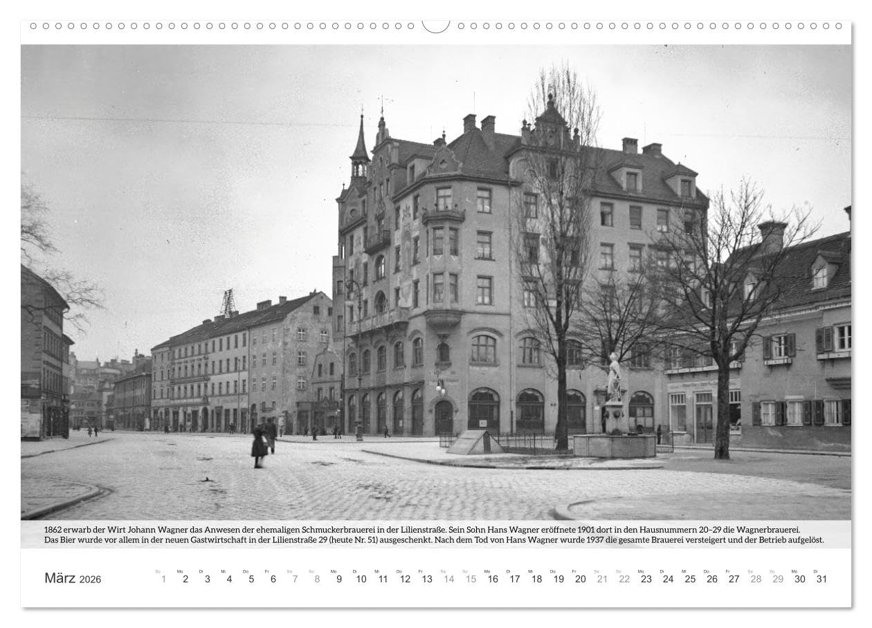 Historisches München - Alte Münchner Brauereien, Brauhäuser und Bierpaläste (Wandkalender 2026 DIN A2 quer), CALVENDO Monatskalender: Alte Bilder von ... und frühen 20. Jahrhunderts. (CALVENDO Orte)