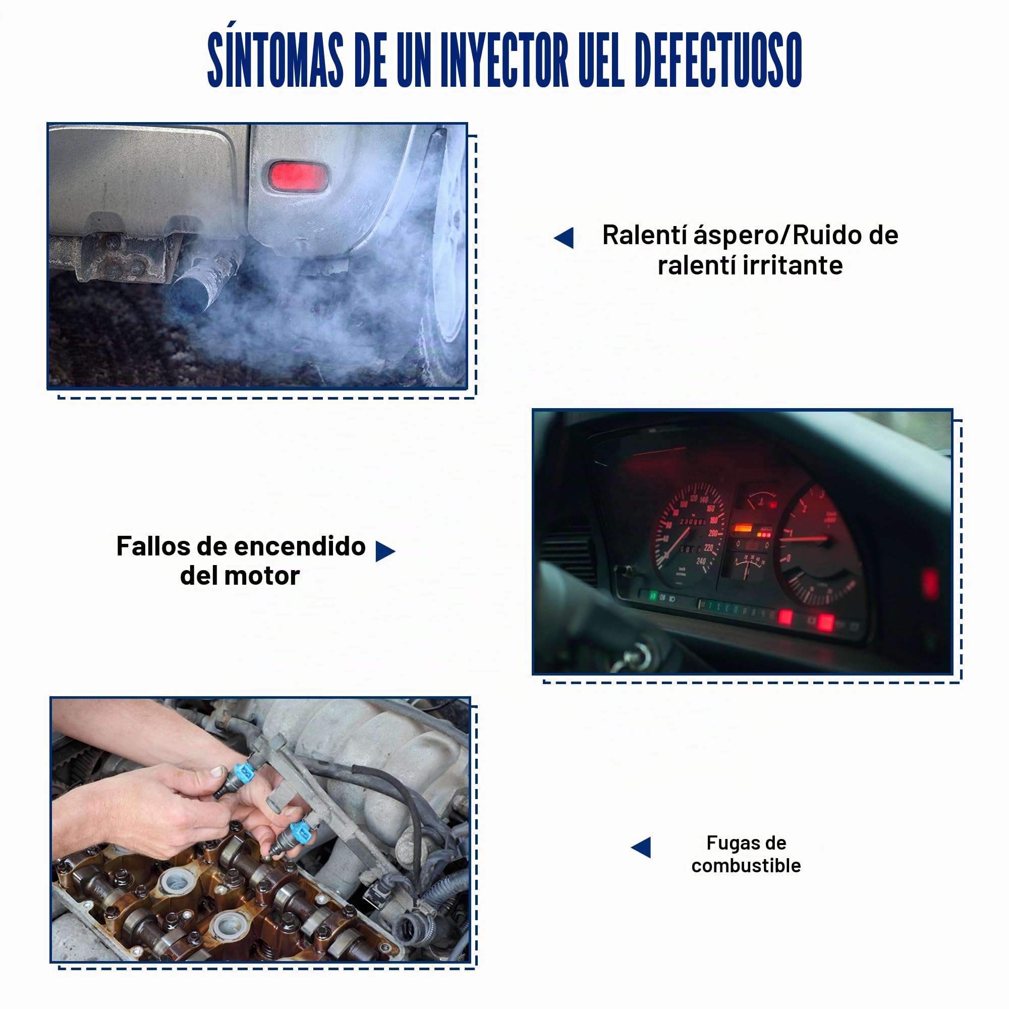 A ABSOPRO 4Uds Inyector De Combustible Para Peugeot 206 2.0L 03-07 | 4 Orificios, Oe 0280156139, Tamaño 75X32X20Mm, Para Citroen C4 2.0L 2004-2010, Para Peugeot 307 2.0L 2003-2009