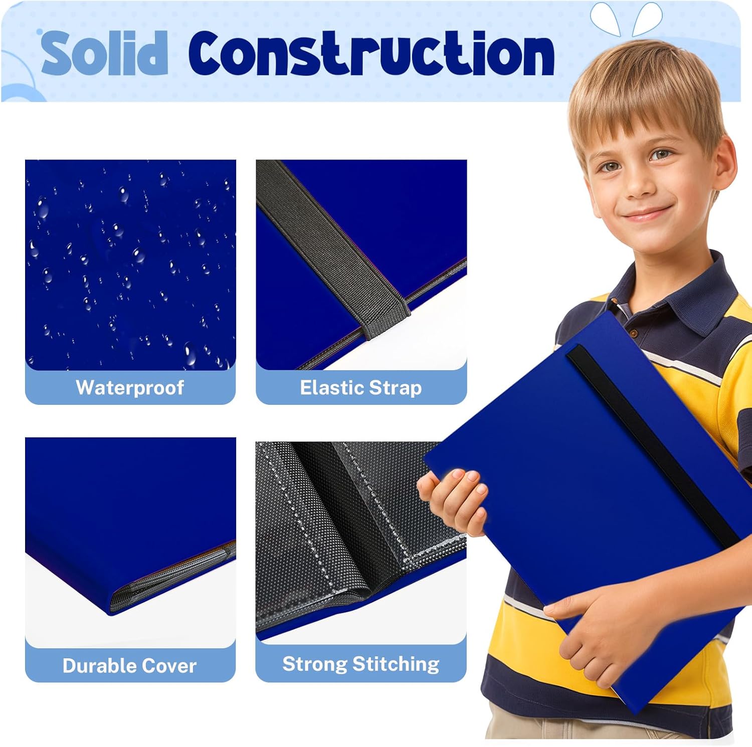 Card Binder, 9 Pocket Trading Card Album Folder,20 Pages, 360 Card Capacity Sports Card Binder, Premium Card Binders Compatible with MTG, TCG, Baseball Cards (Cobalt)