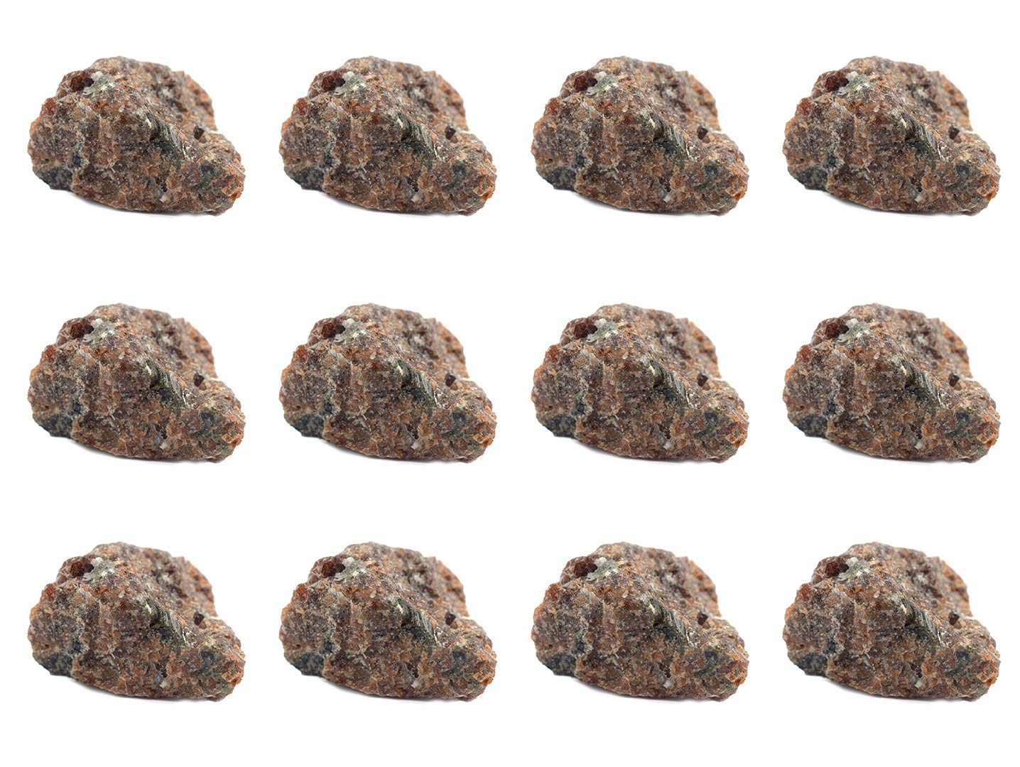 EISCO 12PK Raw Garnet, Mineral Specimens - Approx. 1" - Geologist Selected & Hand Processed - Great for Science Classrooms - Class Pack