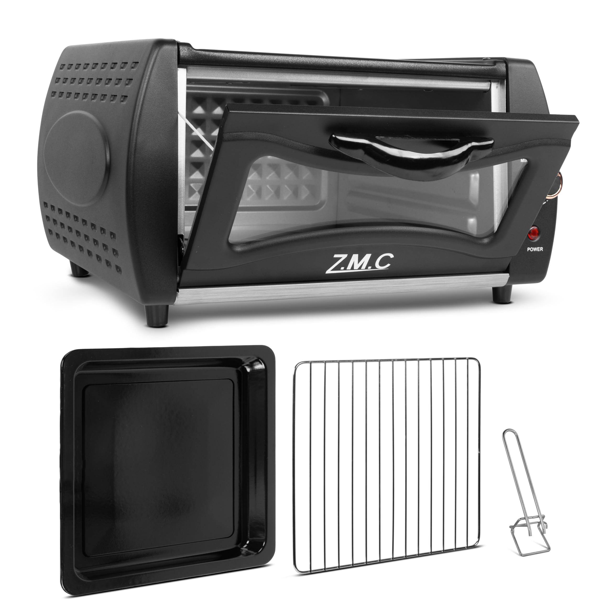 Z.M.C Mini Tandoor Backofen 2100W 22L | Minibackofen für Lahmacun, Börek, Pizza, Naan & Fladenbrot | inkl. Backblech & Grillrost | schnelles Aufheizen | für Zuhause & Küche