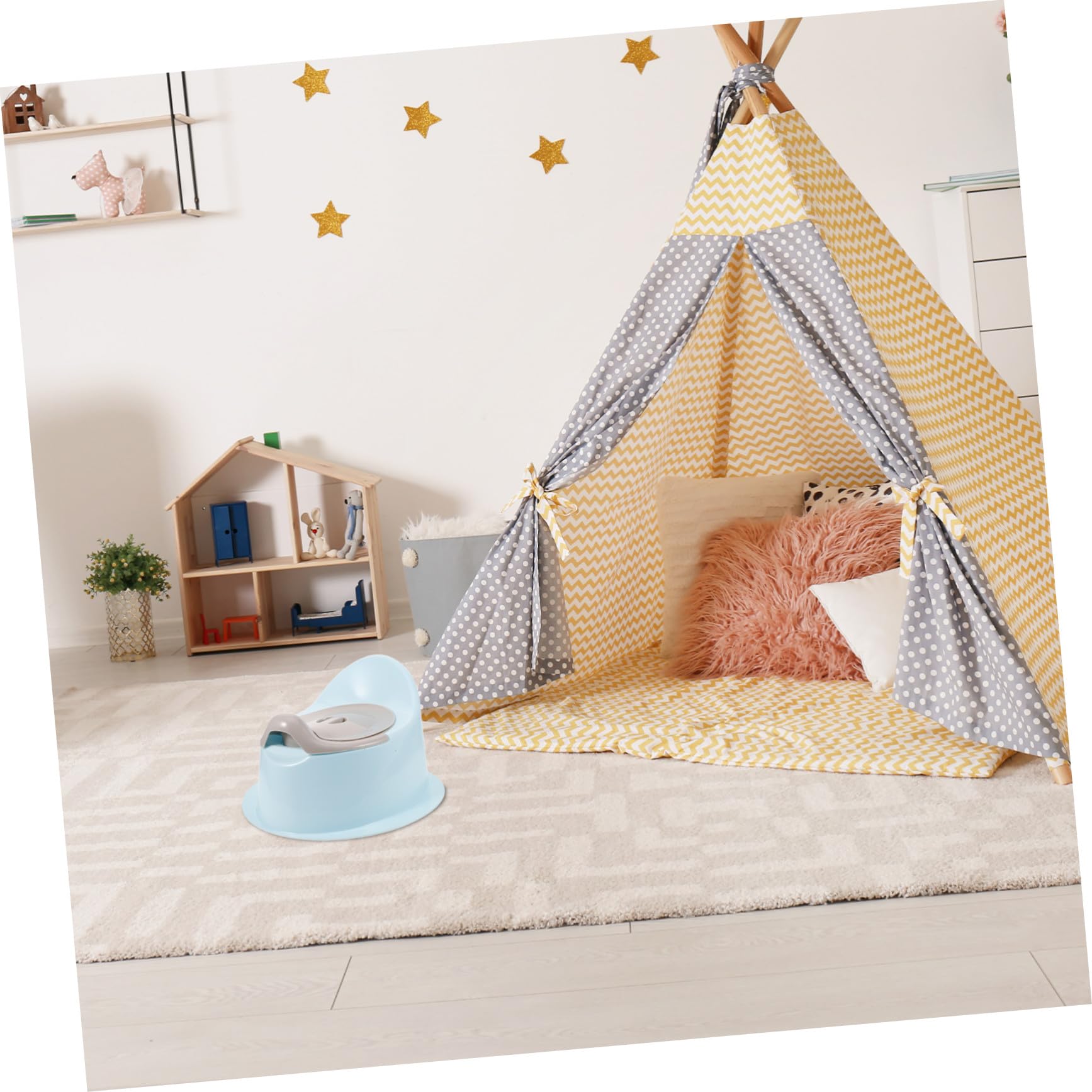 Abaodam Inodoro de Entrenamiento Portátil Orinal Infantil de Plástico Ligero y Cómodo para Niños Pequeños Adecuado para Viaje y Uso en Baño