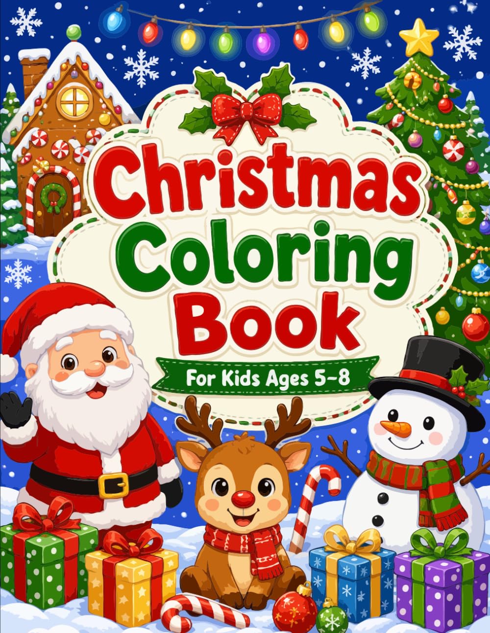 Christmas Coloring Book for Kids Ages 5–8