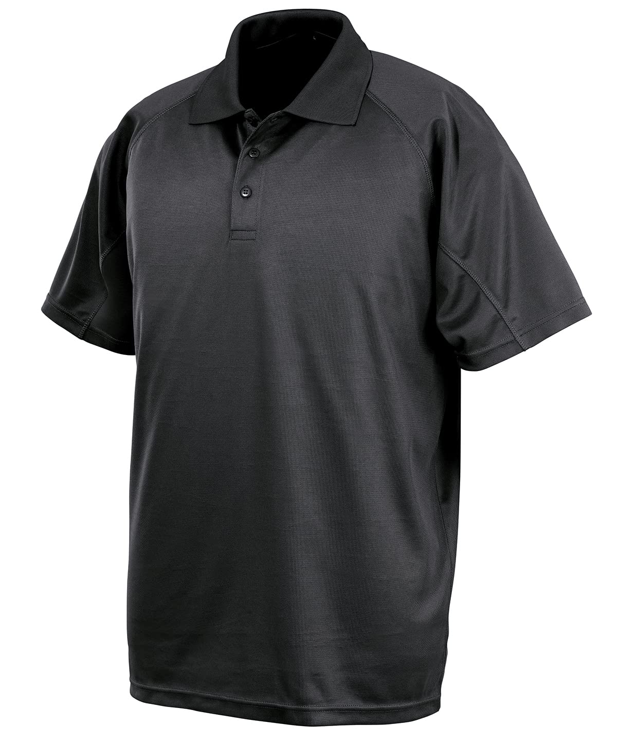 COOZO Mens Performance Aircool Polo Shirt - Black - 5XL