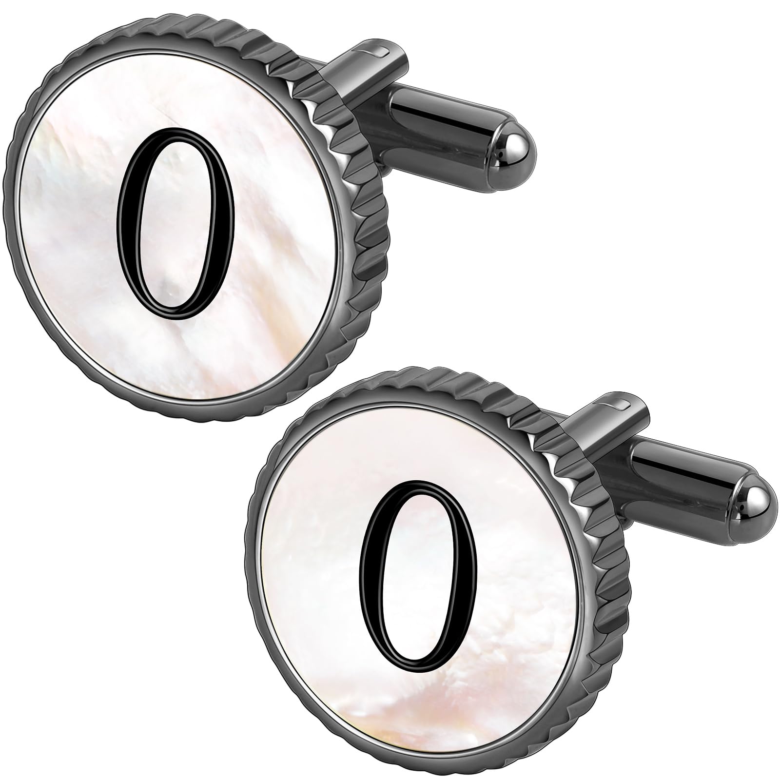 Cuff Links Mens Golden Silver Gunmetal Black, Cufflinks for Men Custom Initial Personalized Mother Of Pearl Mens Cufflink for Shirt Golden Silver Gunmetal Black Cuff Link Shirt for Wedding