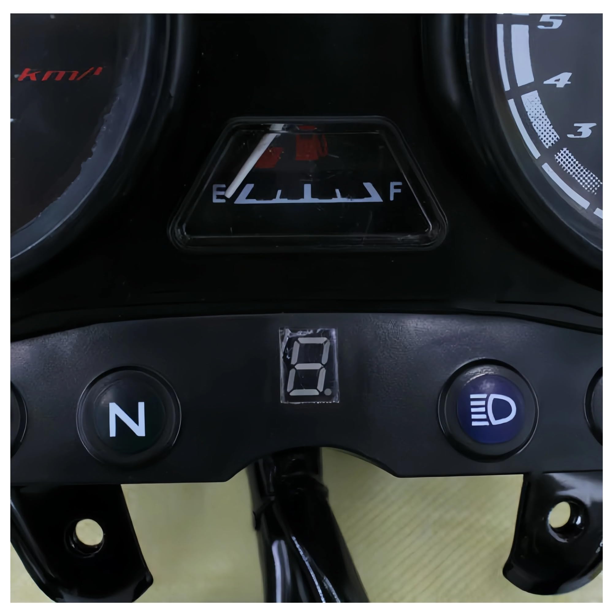 Estuche Tacómetro Y Cronómetro De Motocicleta, Compatible con para Ya&maha YBR 125 Edición Euro II 2005-2009 Velocímetro Tacómetro