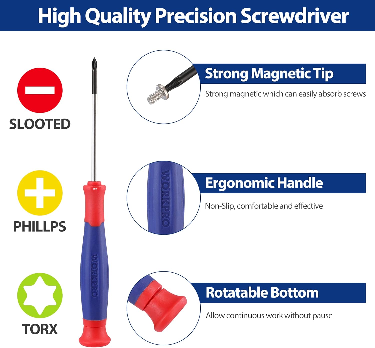 WORKPRO 33PCS Precision Repair Tool Set Includes Pliers Set, Screwdrivers Set, Craft & Utility Knife, Tweezers, Electronic Repair Tool Kit with Pouch for Laptops, Phones, Computer & Gaming Accessories