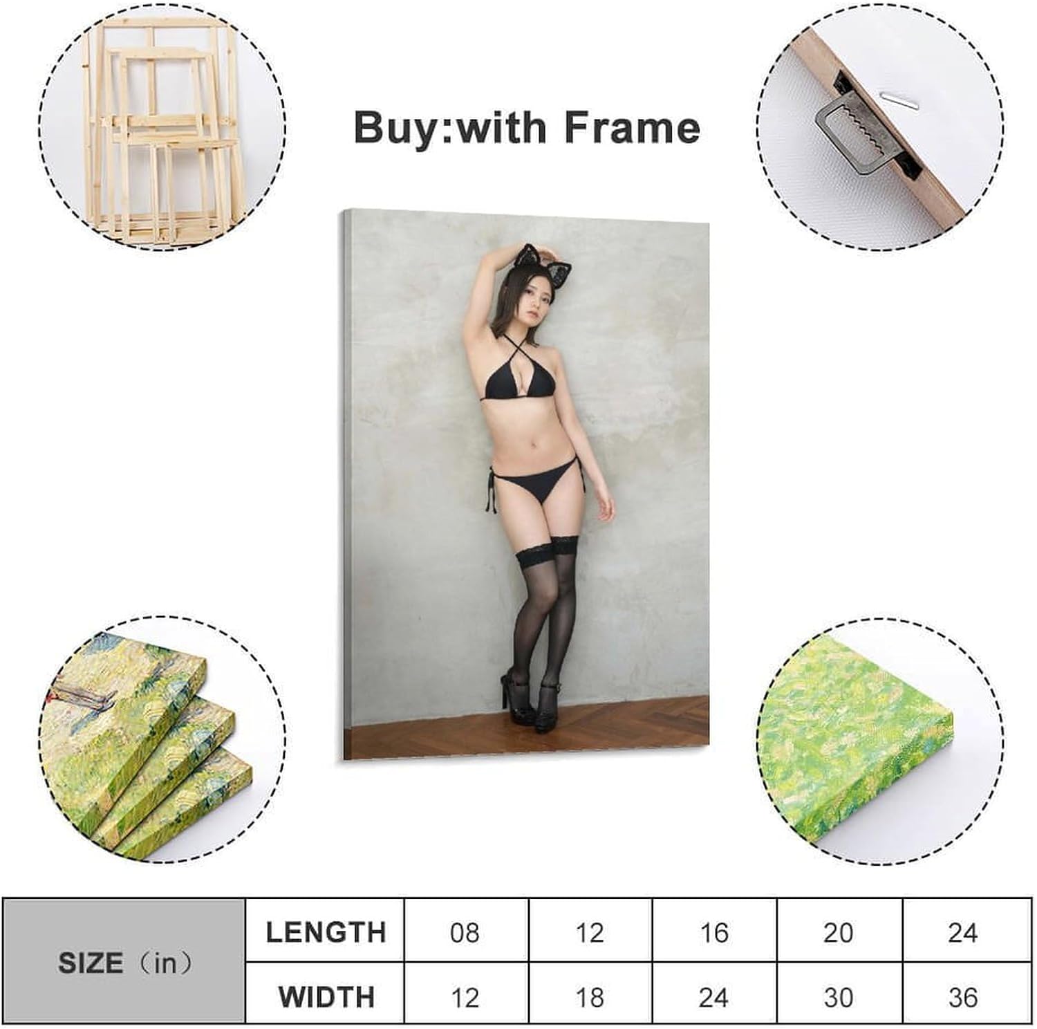 桃月なしこ 美しいポスタークールな壁画アート パネル オフィス装飾ぶら下げプリント ギフト12x18inch(30x45cm)