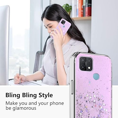 Miniatura 9 de Funda compatible con Xiaomi Redmi 9C con purpurina verde transparente, Redmi 9C, funda de teléfono de silicona transparente de TPU suave para