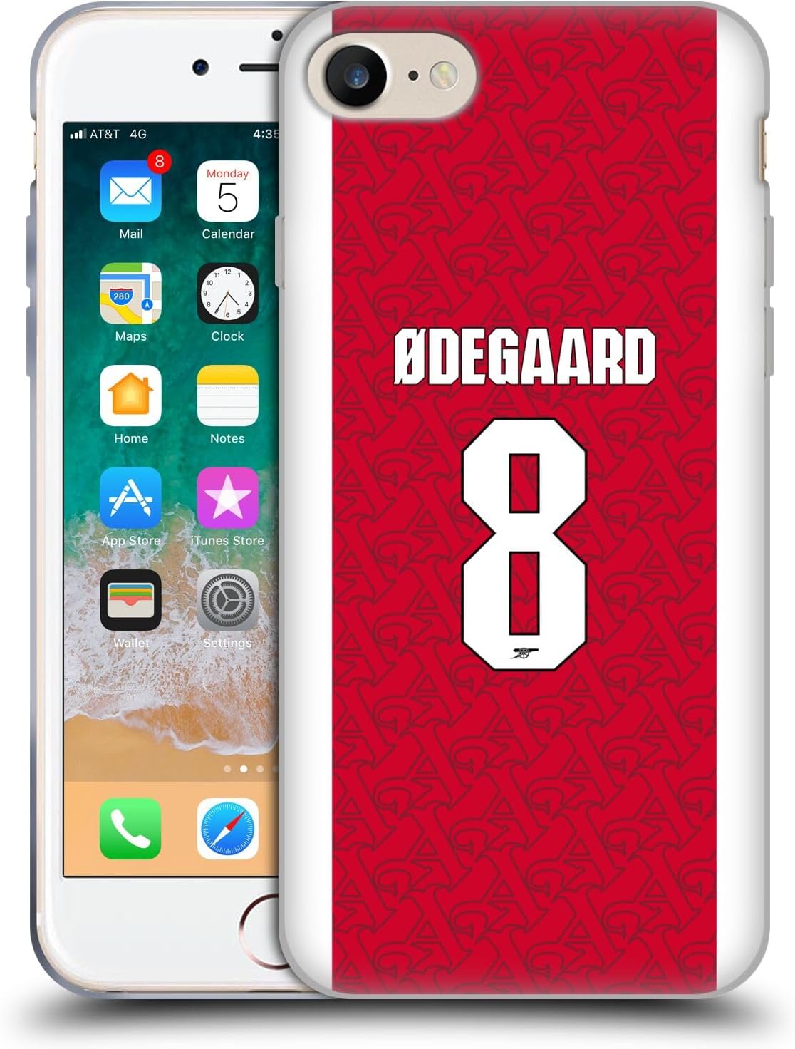 Head Case Designs Officially Licensed Arsenal FC Bukayo Saka 2025/26 Players Home Kit Gel Case [Military Grade Protection] Compatible with Apple iPhone 17 Air