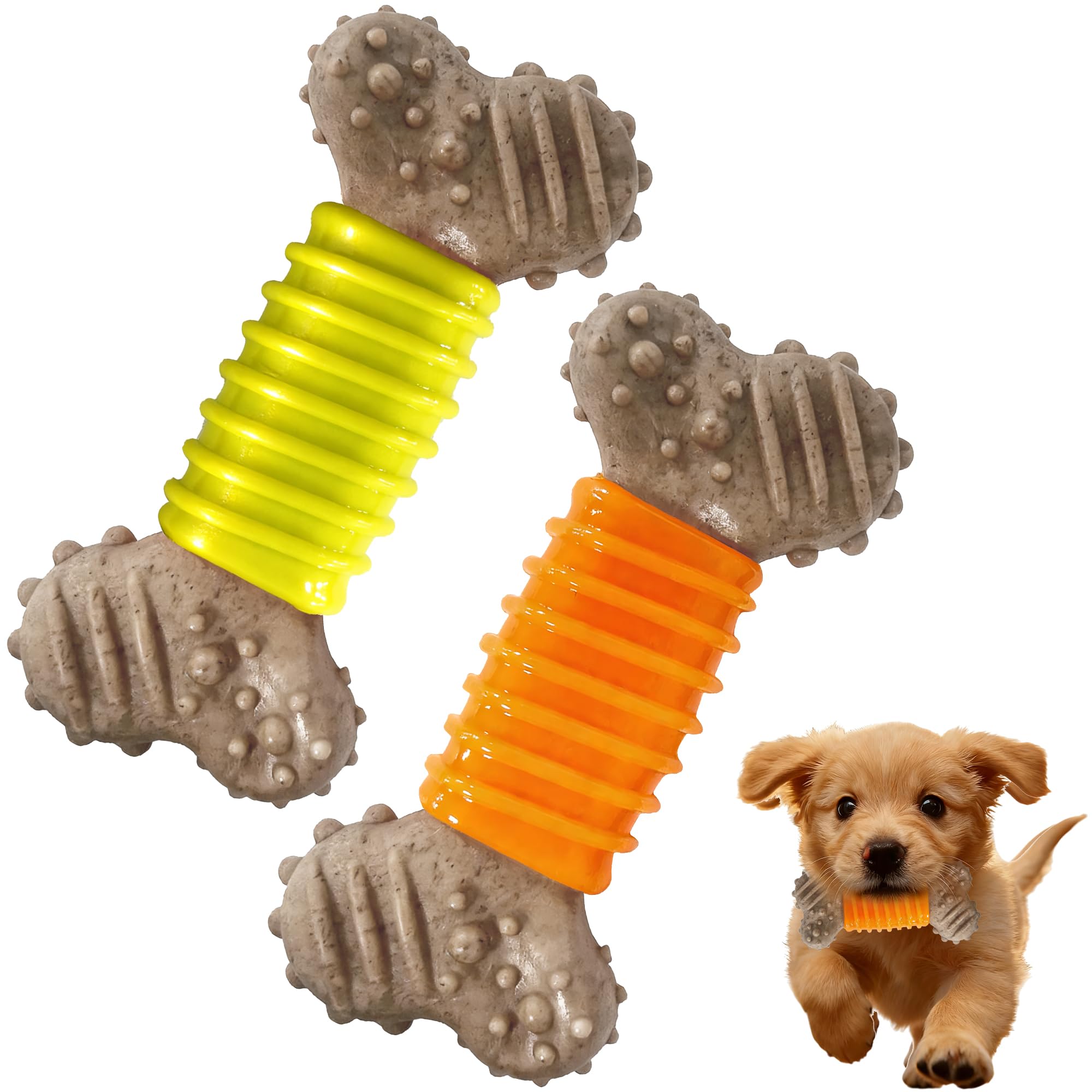 SKKWOPE Chew Toys for Dogs Durable Dog Chew Toy, Puppy Chews for Teething, Dog Toys for Boredom, Long-lasting Interactive Chew Stick for Puppies and Small to Large Dogs and Aggressive Chewers